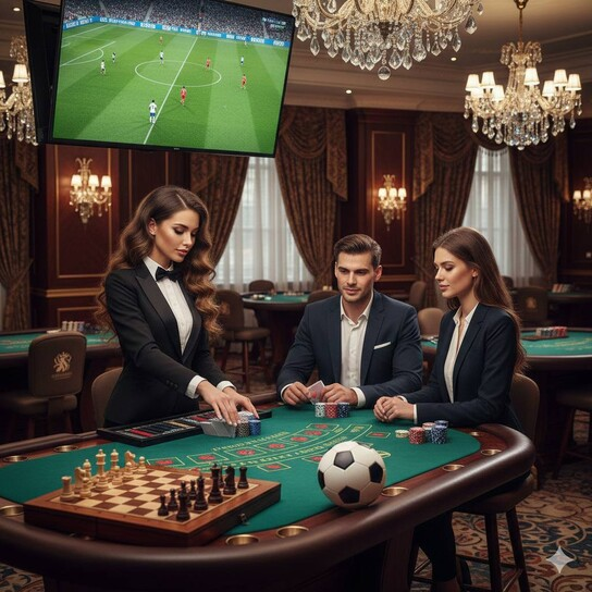 棋牌氛围装饰图